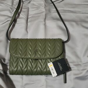 Green Quilted Crossbody Bag